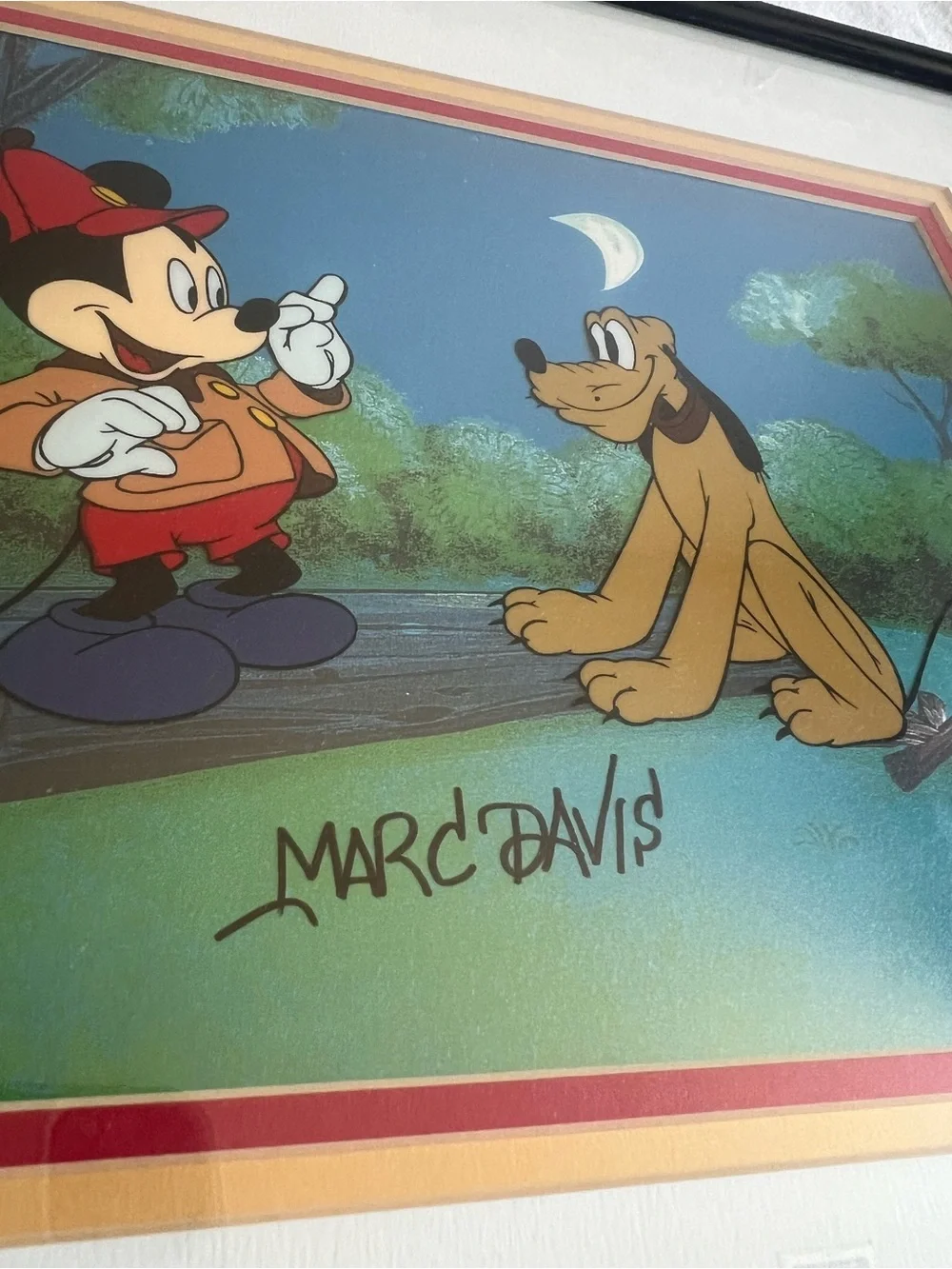 Disney limited edition Mickey & Pluto Framed Print - the pointer Marc Davis